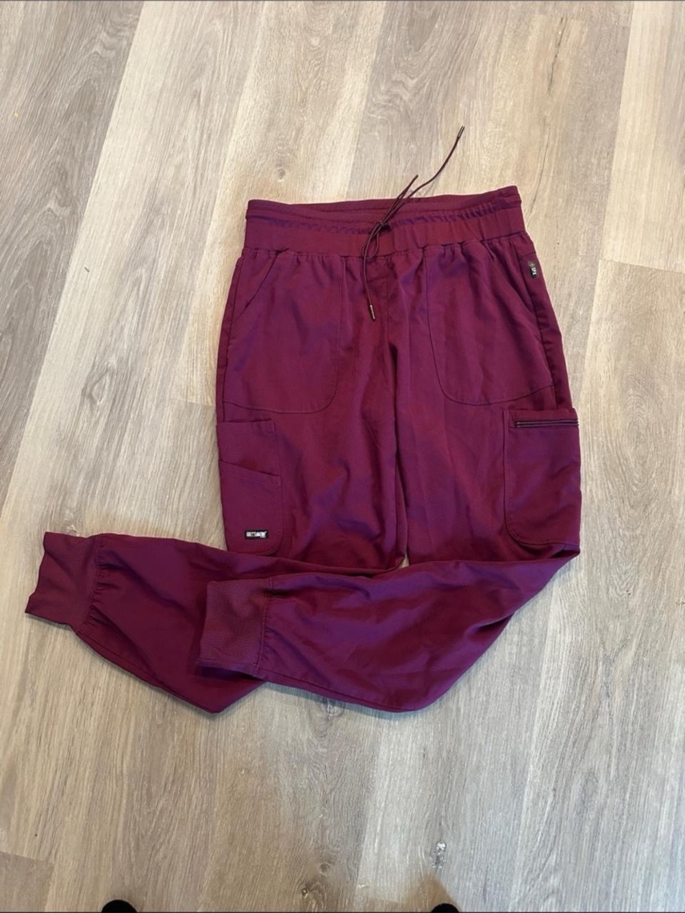 Grey's Anatomy Maroon Jogger Scrub Pants Size Medium
